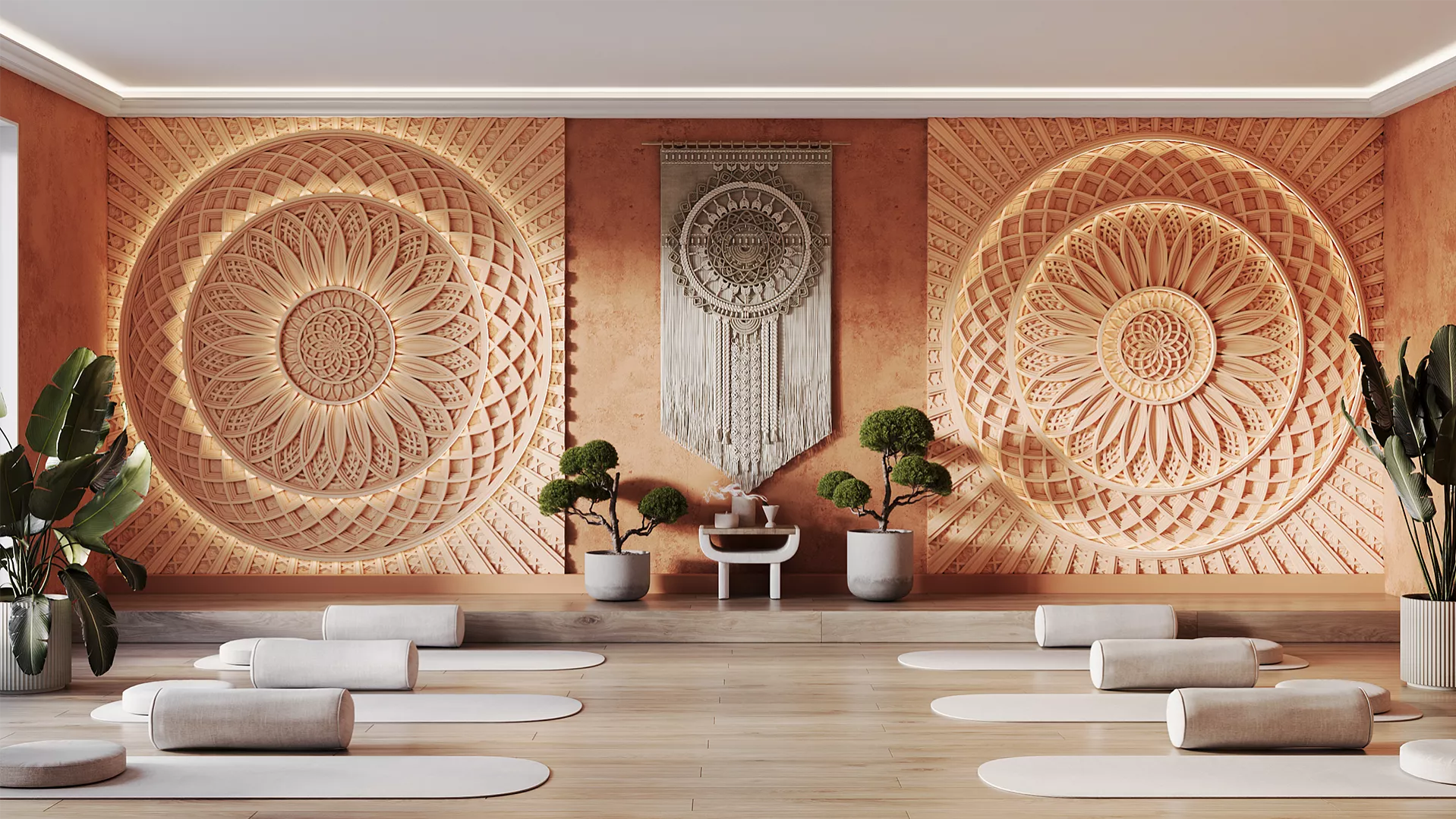 Гипсовое 3Д панно SHANGRILA от Артполе